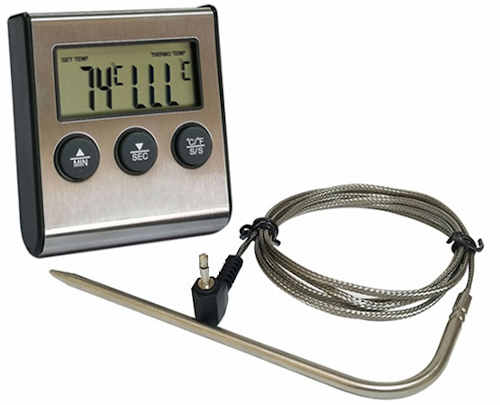 Food Thermometer with 80 mm Long Probe for Cooking at the Meat Heart