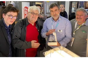 Bruno Goussault with the SWAT Pt1000 sous vide thermometer