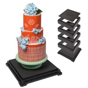 Wedding cake 35 x 35 cm thermobox set. Vue of all the parts.