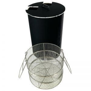Pasteurisator for glass jars, 100 liter container and 5 autoclave baskets. Fits with 2 SWID Premium sous vide immersion circulators